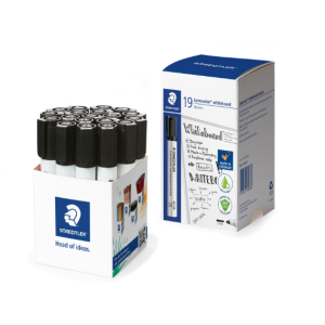 Staedtler Lumocolor Whiteboard Marker Bullet Tip - Black (Cup of 19)