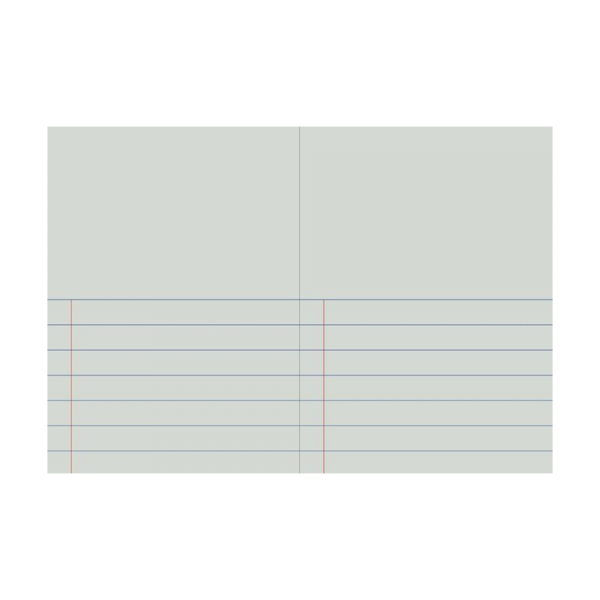 Writer Premium 64pg 1/2 Plain/1/2 24mm Solid Ruled Storybook - LJ Harper