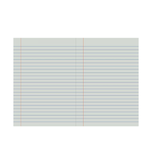 Protext A4 48pg 8mm Plain Ruled + margin Botany Book - Hen