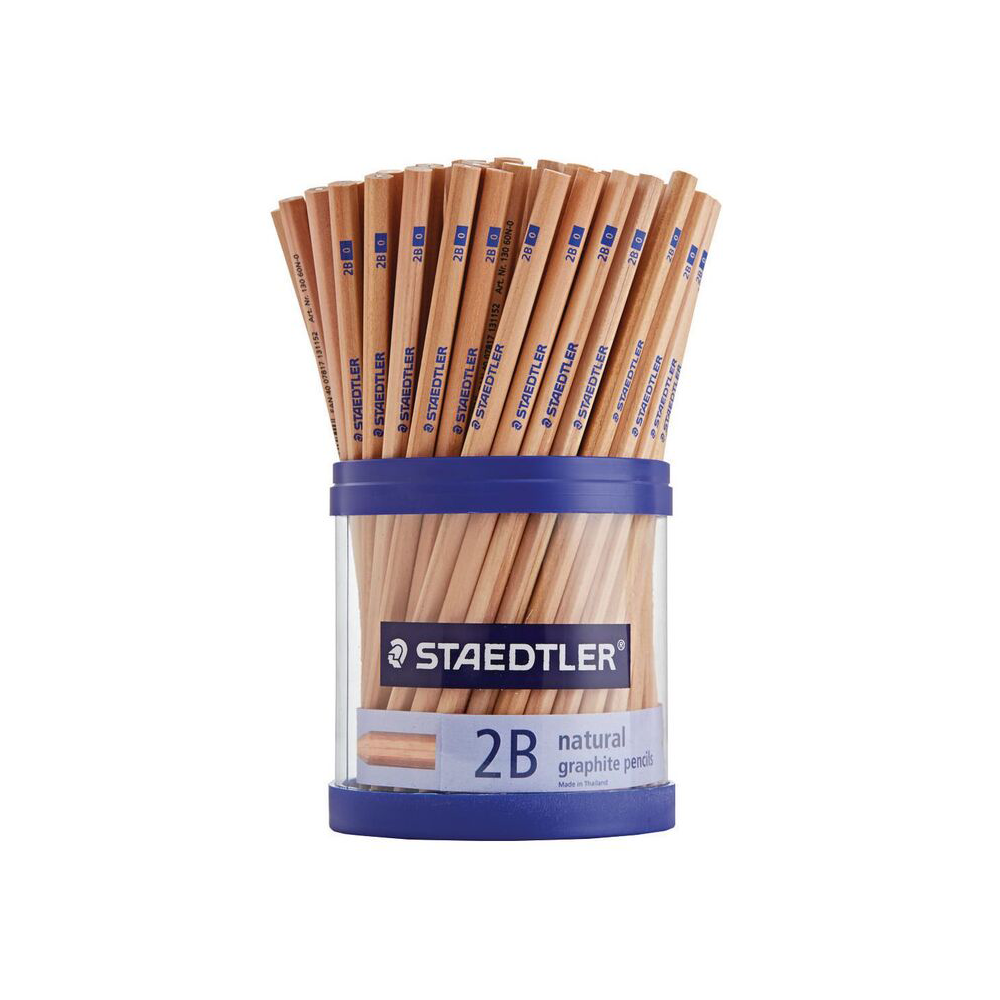 Staedtler Natural Graphite 2B Pencil - Cup of 100 - LJ Harper
