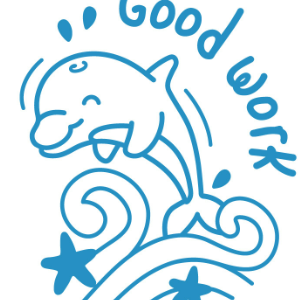 Merit Stamp - Good Work - Dolphin