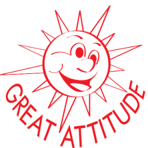 Merit Stamp - Great Attitude - Sun