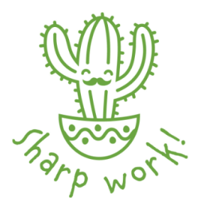 Merit Stamp - Sharp Work - Cactus Stamp