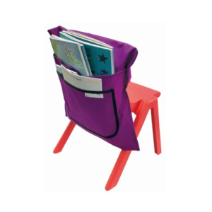 Writer Nylon Chair Bags, 2 Pockets, 455mm Wide - Purple