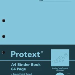Protext A4 Binder Book 64pg 8mm ruled + margin - Ape