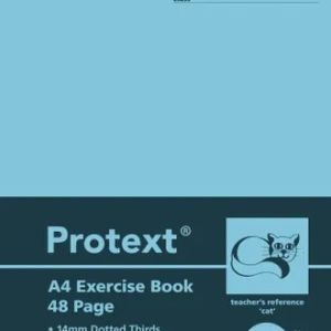 Protext A4 48pg Exercise Book 14mm dotted thirds + margin - Cat