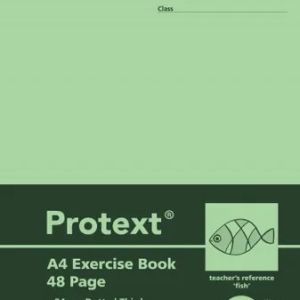 Protext A4 48pg Exercise Book 24mm dotted thirds + margin - Fish