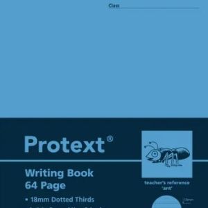 Protext 64pg Writing Book 18mm dotted thirds + margin - Ant