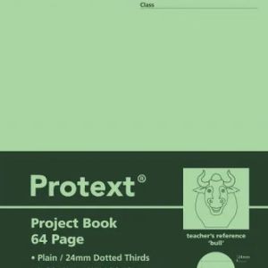 Protext 64pg Project Book plain/ 24mm dotted thirds + margin - Bull
