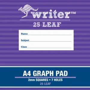 Writer A4 2mm 25 leaf Graph pad