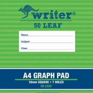 Writer A4 10mm 50 leaf Graph pad