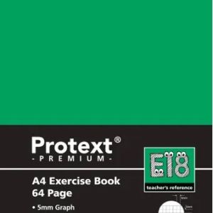 Protext Premium A4 Exercise Book Grid 5mm 64pg - E18