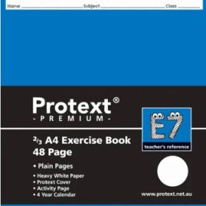 Protext Premium 2/3 A4 Exercise Book plain 48pg - E7