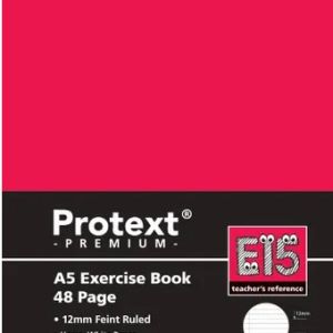 Protext Premium A5 Exercise Book ruled 12mm 48pg + margin - E15