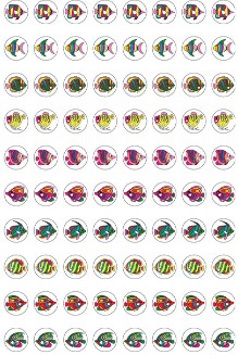 Dynamic Dots Fishy Glitter Merit Stickers (Pack of 800)