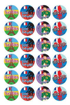 Merit Language Stickers - French (Pack of 96)