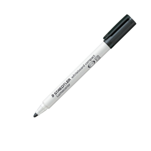 Staedtler Lumocolor Whiteboard Compact Marker Bullet Point Black - 10 Pack